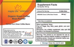 ORGANIC Green Coffee Bean Powder Pure & High Quality