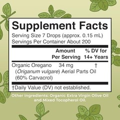 MaryRuth Organics Oregano Oil Drops | 6 Month Supply | USDA Organic Oil of
