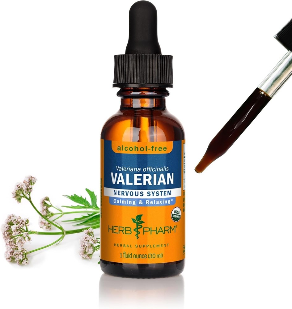 Herb Pharm Organic Valerian Root Liquid Extract, Alcohol-Free: 1 Fl Oz.Free Ship