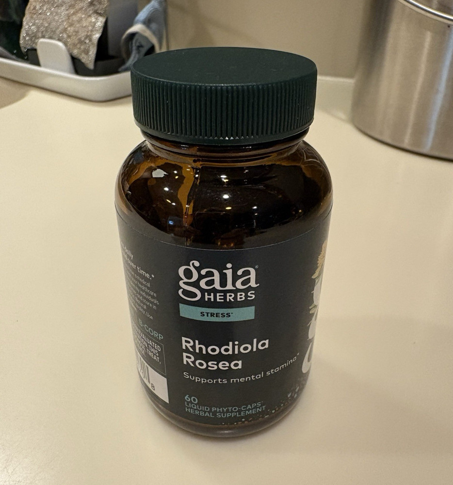 Gaia Herbs Rhodiola Rosea Stress Herbal Supplement 350mg 60 Capsules