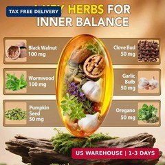 Holior 18-in-1 Black Walnut & Wormwood Herbal Blend for 240 Count (Pack of 1)