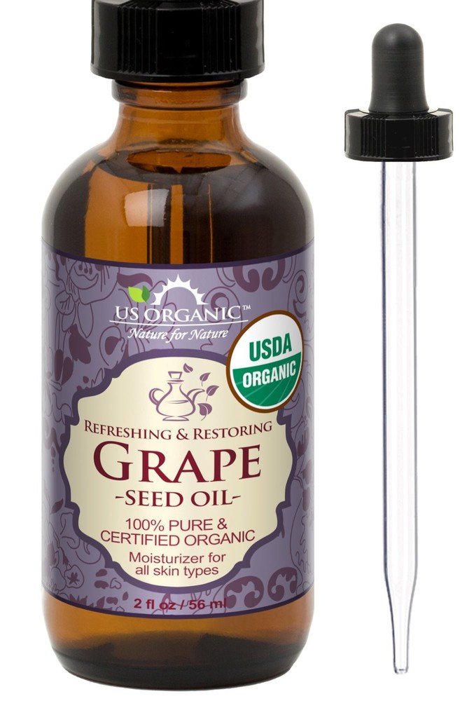 US Organic Grape Seed Oil, USDA Certified Organic, 100% 2 Fl Oz (Pack of 1)