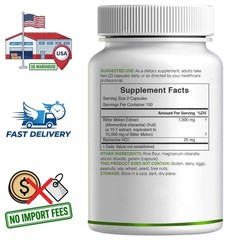 Wild Bitter Melon Fruit 15000mg 15:1 Extract & Berberine HCL 300 Capsules