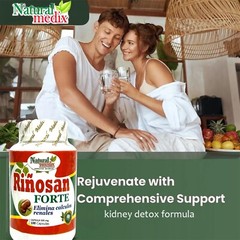 Riñosan Forte Premium Peruvian Kidney Cleanser Horsetail,Chanca Piedra,Nopal,