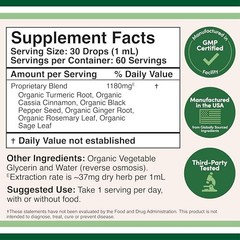 Turmeric Curcumin with Black Pepper Drops – Organic 2 Fl Oz (Pack of 1)