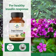 Organic India Sugar Balance Capsules (60) – Supports Insulin & Metabolic Health,