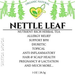 Stinging Nettle Leaf Herb Cut & Sifted Certified Kosher Natural Organic 28.3g