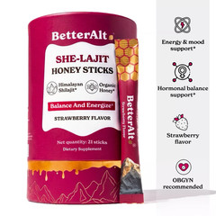 Better Alt She-Lajit Honey Sticks for Women Himalayan Shilajit 21 Ct