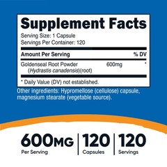 Nutricost Goldenseal Root 600mg, 120 Capsules