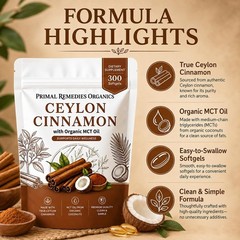 Achuhe Primal Remedies Ceylon Cinnamon – 300 1 Count (Pack of 300), White