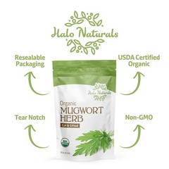 Organic Mugwort Herb 4oz – Cut & Sifted in Resealable Bag for Freshness