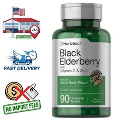 Extracto Saúco Negro con Vitamina C y Zinc 90 Tabletas Masticables Mixed Berry