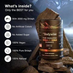 Be Bodywise Pure Himalayan Shilajit Gummies | With Ashwagandha, Gokshura & other