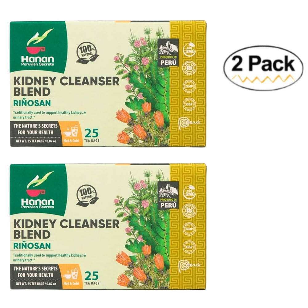 Riñosan Kidney Blend 50 Herbal Tea Bag of Stone Breaker Kidney Cleanse from Peru