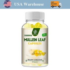 60/120/240pcs Mullein Leaf Capsules Herbal Supplement For Lung Cleansing Detox