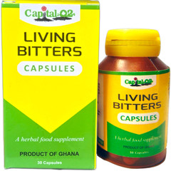 Living Bitters Capsules Natural Colon Cleanse Detox – 30 Count Herbal Support