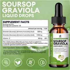 1-3x Soursop Graviola Extract Liquid Drop Immune Digestive Support & Antioxidant