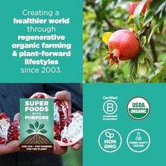 Organic Pomegranate Powder 8oz USDA Certified Gluten Free Vegan Kosher for