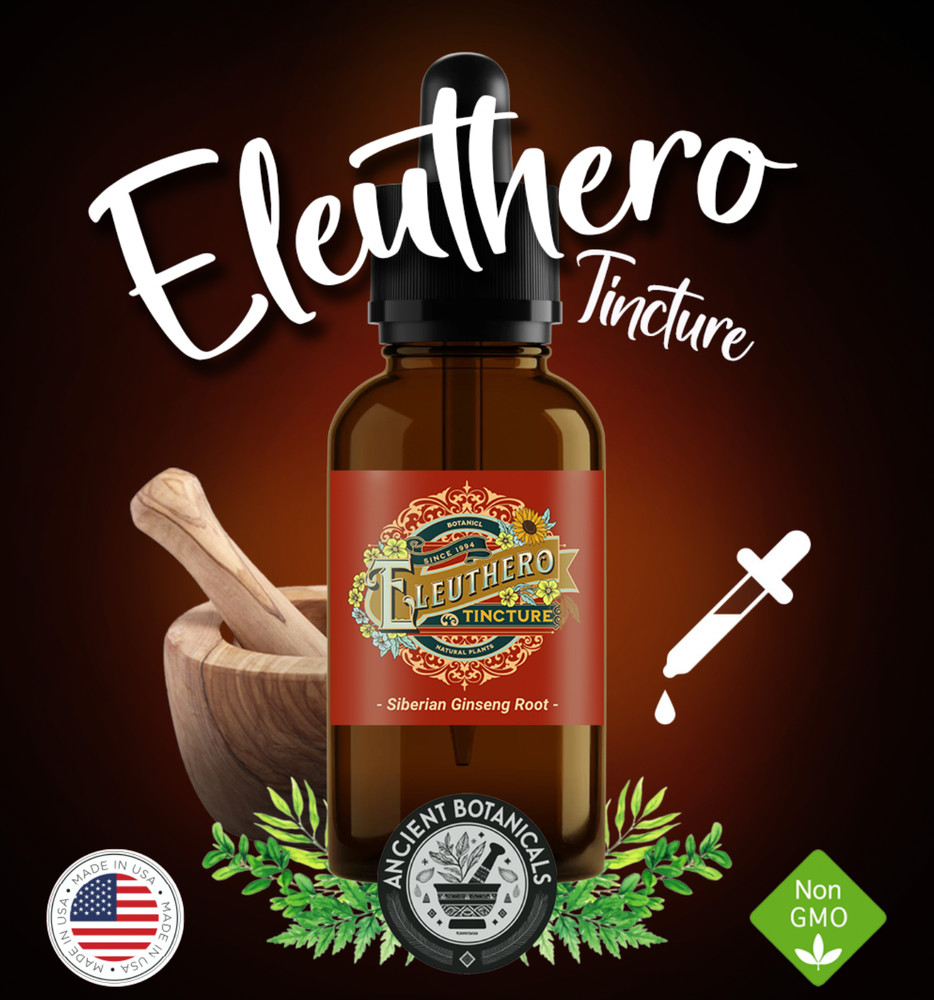 Eleuthero extract – Siberian Ginseng Root – Easy Liquid Drops & Drink Mix – USA