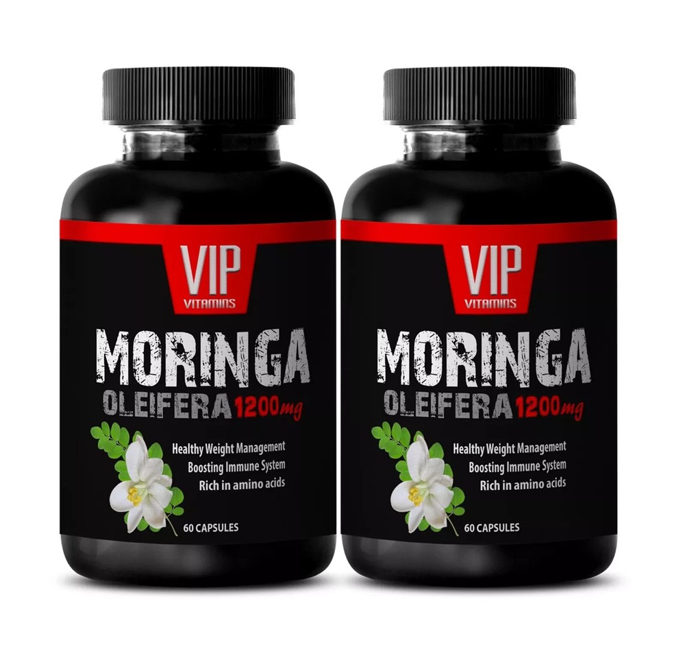 Detoxifying properties – MORINGA OLEIFERA – Natural hydration 2 Bottles 120 Caps