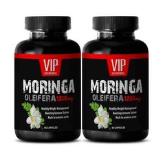 High-protein leaves – MORINGA OLEIFERA – Alkaline food 2 Bottles 120 Capsules