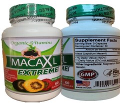 Maca Root Powder capsule for woman red black yellow bigger butt and hips booty