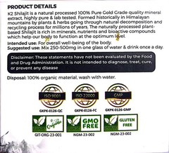 Pure Himalayan Shilajit Resin 20g Authentic k2healingshilajit Lab Tested