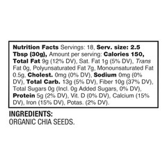 BetterBody Foods Organic Chia Seeds 1.25 lb Non-GMO Superfood