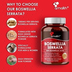 Boswellia Serrata Extract 1000mg 90 Capsules 0.5% Boswellic Support Joint Pain