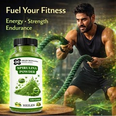Premium Spirulina Powder | 100% Pure Blue-Green Algae | No Preservatives