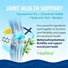 Glucosamine Chondroitin Hyaluronic Acid Bone Joint Health Support 30-120 Pills