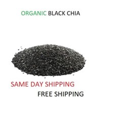 ORGANIC BLACK CHIA SEEDS VEGAN GLUTEN-FREE nonGMO KOSHER 100% PURE FROM PERU
