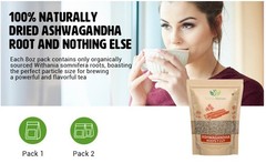 Ashwagandha Root 8 Oz |(Tea Cut, 2 pack), Dried Ashwagandha Herb, 100% Naturally
