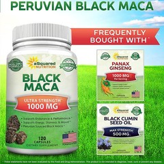 High Strength Black Maca 1000 Mg Promotes Strength Endurance Energy 120 Capsules