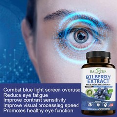 Bilberry Extract 1200mg 120 Capsules Eye Vision Health Healthy Blood Sugar
