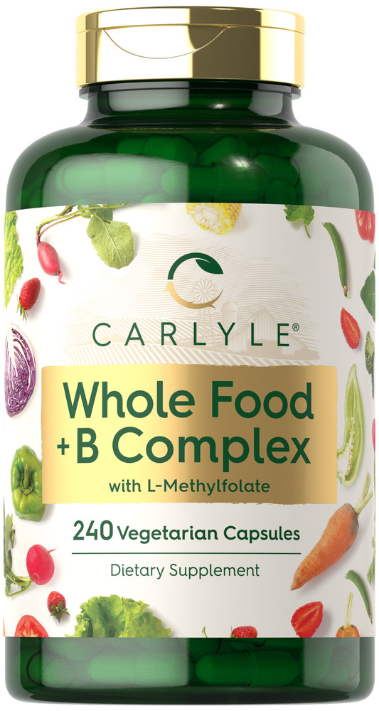 Whole Food Multivitamin with B Complex | 240 Capsules | Vegetarian | by Carlyle
