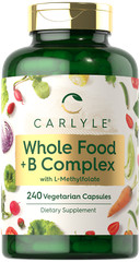 Whole Food Multivitamin with B Complex | 240 Capsules | Vegetarian | by Carlyle