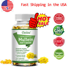 Healthfare Mullein Leaf Capsules Support Lung Cleanse Support Respiratory Health