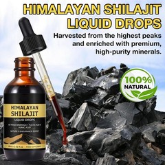 Shilajit Pure Himalayan Resin Drops – Organic Shilajit Men & Women – 2 Fl Oz