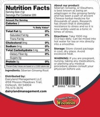 Siberian Ginseng 1000mg 4:1 Eleuthero Root Extract Powder 8oz Non-GMO