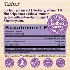 Elderberry Immune Support Capsules 30 To 120 Capsules Exp. 4/2026