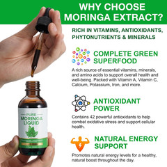 Pure Moringa Oleifera Liquid Drops for Energy,Organic Moringa Leaf Extract W….