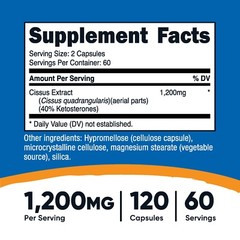 Nutricost Cissus Quadrangularis (600mg) 120 Capsules