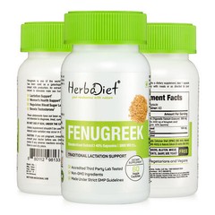 Fenugreek Capsules (3000 mg eq) 15:1 Extract 400mg Breast Milk Libido Supplement