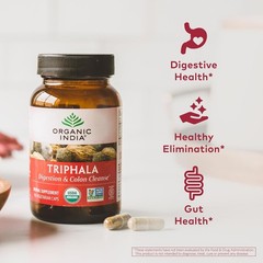 ORGANIC INDIA Triphala 180 Capsules Organic – Herbal Supplement with Amla