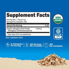 Organic Astragalus Root Powder 1LB – Vegetarian, Gluten-Free, Non-GMO Supplement