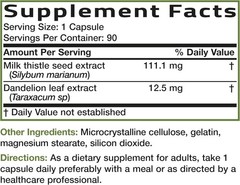 Bronson Milk Thistle Silymarin Marianum & Dandelion Extract Liver Health Support