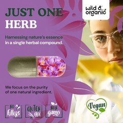 Wild & Organic Saffron Extract Capsules 88.5 mg – Mood, Focus, Eye Support