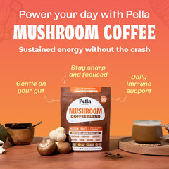 Organic Mushroom Instant Coffee (60 Servings) with 7 Superfood Mushrooms, Great