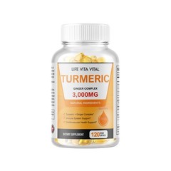 Turmeric Curcumin & Ginger Complex 3000mg 120 Softgels BLACK PEPPER ANTIOXIDANT
